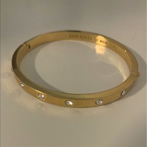 Kate Spade Gold Bangle with Crystals and Clasp